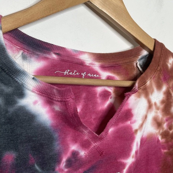 State of Mine Be a Nice Human Tie Dye Sweatshirt Women’s Size S Graphic - Picture 4 of 8